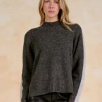 Elan Two Tone Grey Turtleneck Jumper SWB11708