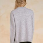 Elan Two Tone Grey Turtleneck Jumper SWB11708 Bck