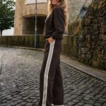 Esqualo Cacao Stripe Jogger 05506
