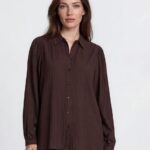 Esqualo Dobby Texture Cacao Shirt 15505