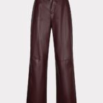 Esqualo Merlot Pleather Trouser 11504 F