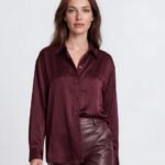 Esqualo Merlot Satin Shirt 05544