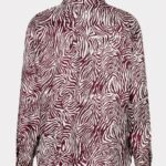 Esqualo Merlot Zebra Print Blouse 14521 ck