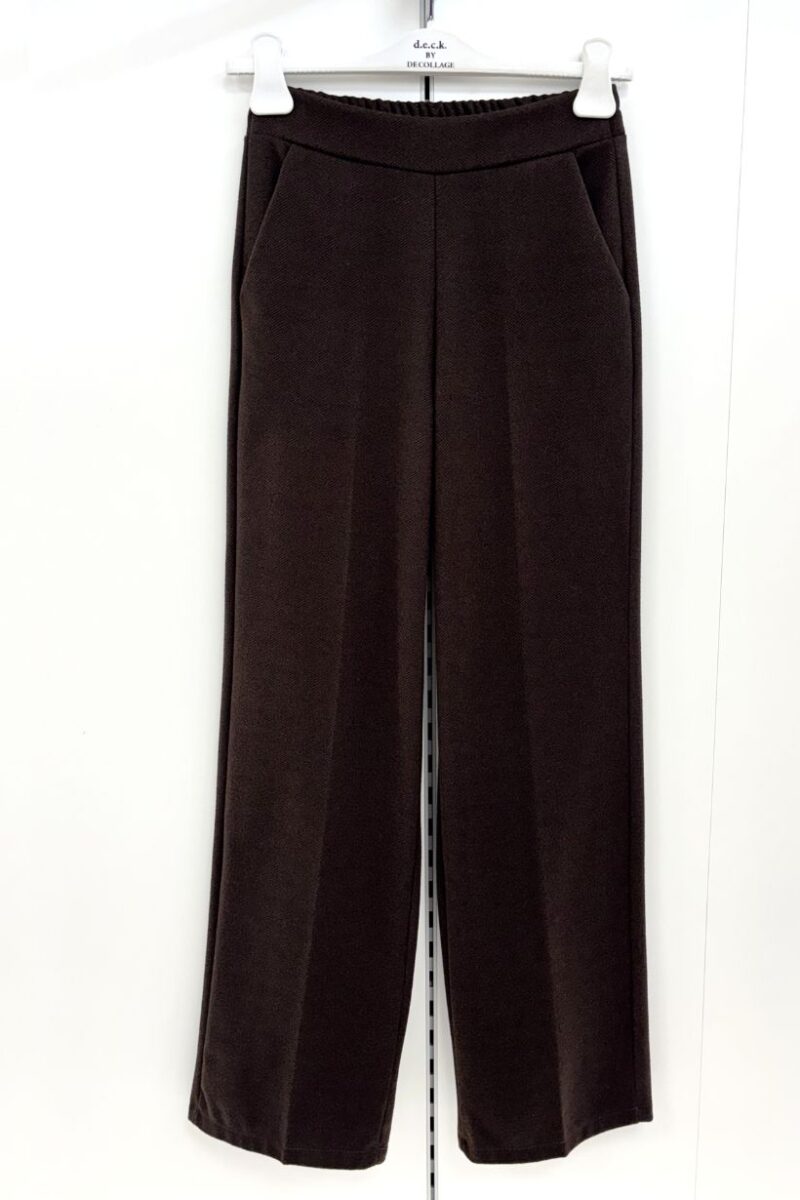 Deck by Decollage Chocolate Herringbone Trousers HB2435