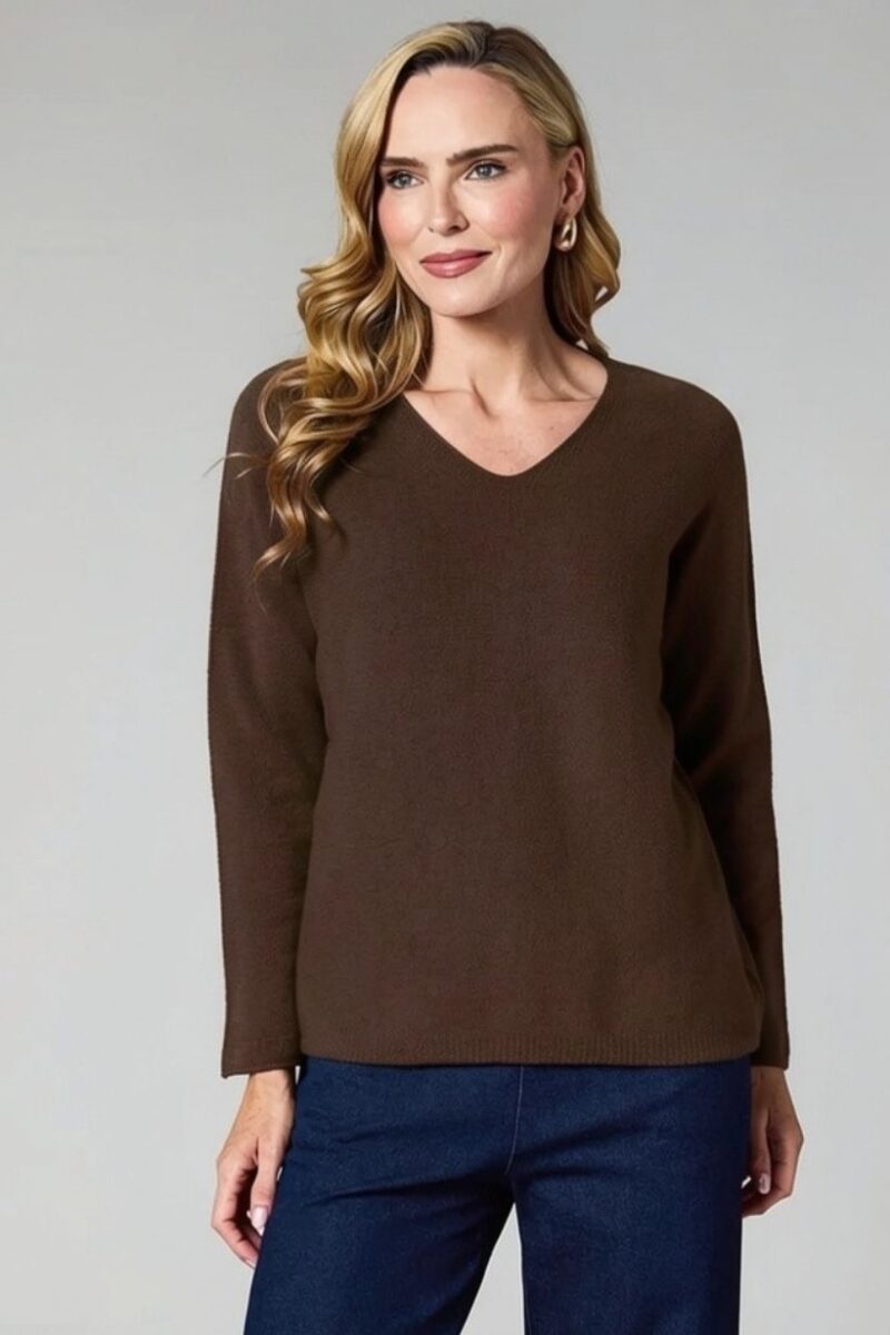 Deck by Decollage Chocolate Knitted Jumper 603