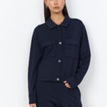 Soya Concept Banu Navy Button Sweatshirt 27858
