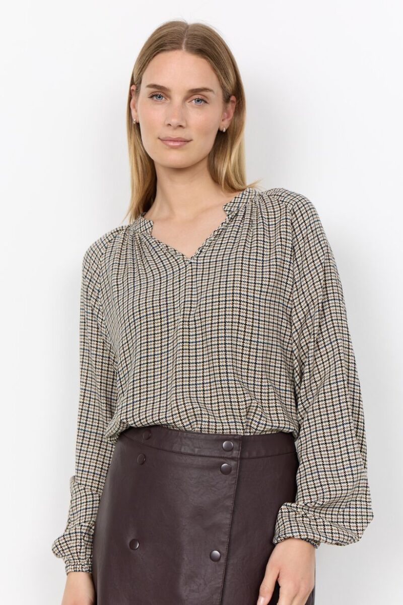 Soya Concept Houndstooth Tempest Blouse 41982