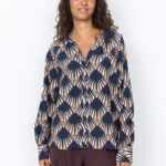 Soya Concept Navy Print Blouse 41958