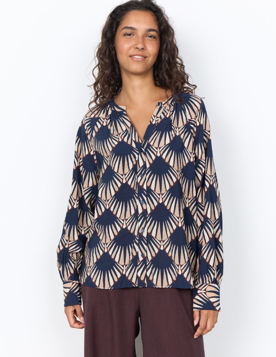 Soya Concept Navy Print Blouse 41958 Soya Concept Navy Print Blouse 41958