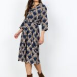 Soya Concept Navy Printed Dress 41960