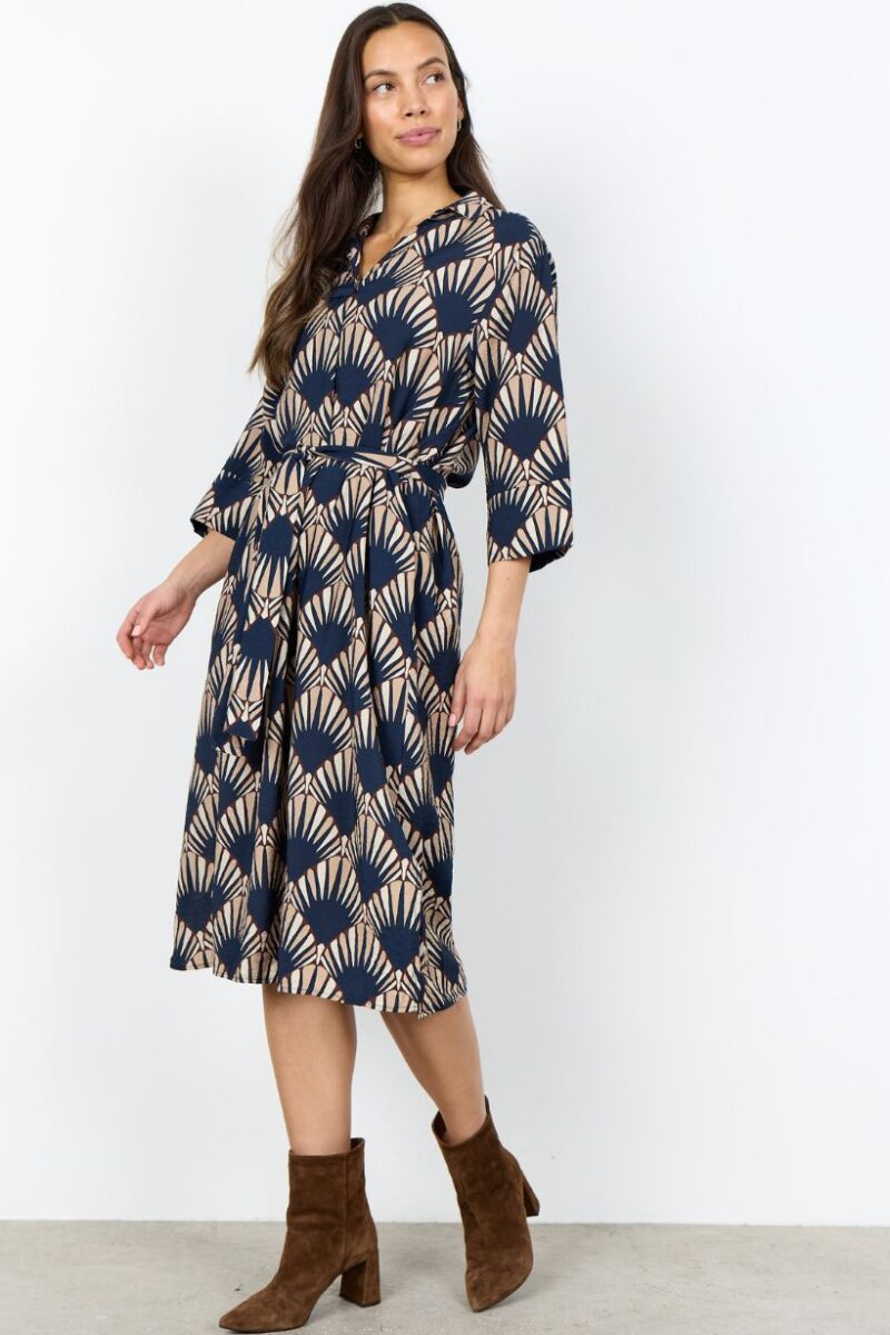 Soya Concept Navy Printed Dress 41960