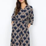 Soya Concept Navy Printed Dress 41960 Det