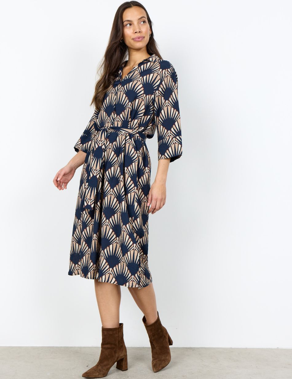 Soya Concept Navy Printed Dress 41960