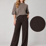 Deck by Decollage Chocolate Herringbone Trousers HB2435