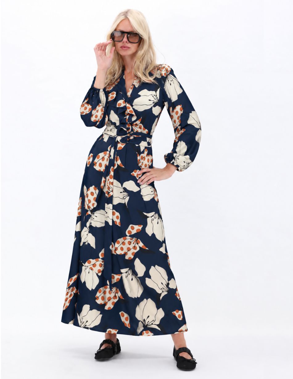 K Design Floral Frill Shirt Dress D300