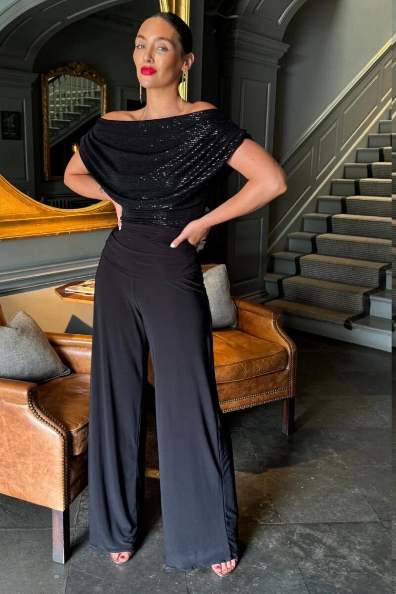 Atom Black Sequin Carbon Jumpsuit 3