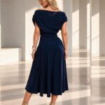 Atom Navy Carbon Dress Bck