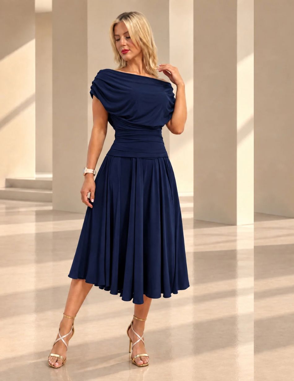 Atom Navy Carbon Dress Atom Navy Carbon Dress