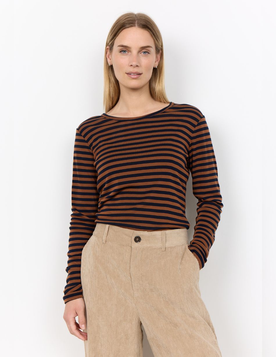 Soya Concept Navy Stripe Top 27810