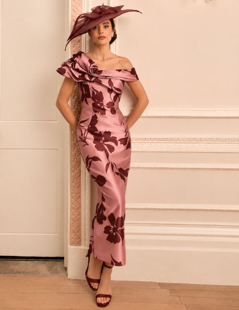 Veni Infantino 992823 Dusty Pink & Wine Dress Full Veni Infantino 992823 Dusty Pink & Wine Dress Full