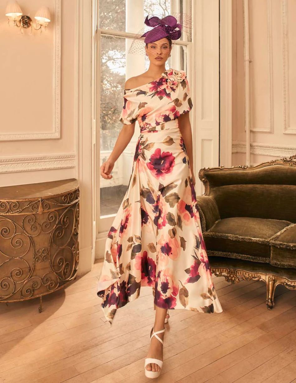 Veni Infantino 992827 Champagne & Merlot Print Dress Veni Infantino 992827 Champagne & Merlot Print Dress